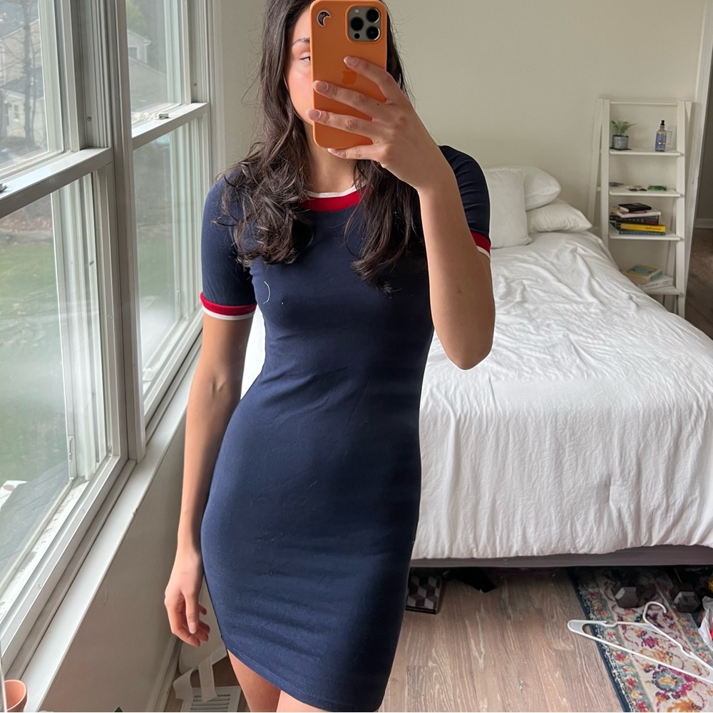 Navy blue body on dress